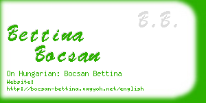 bettina bocsan business card